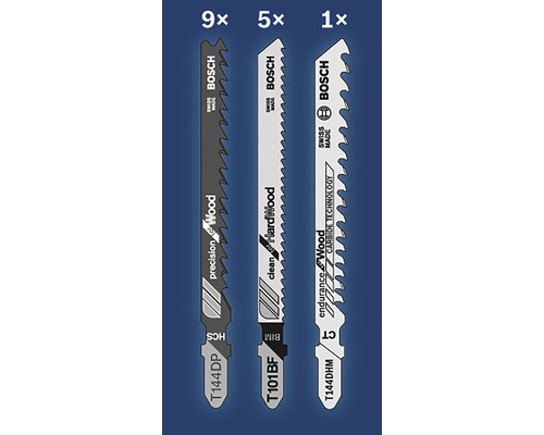Bosch tigersågbladset för trä, 15 delar