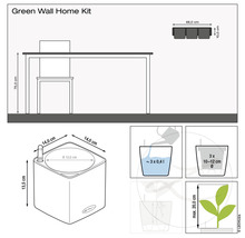 Måttspecifikationer för Green Wall Home Kit