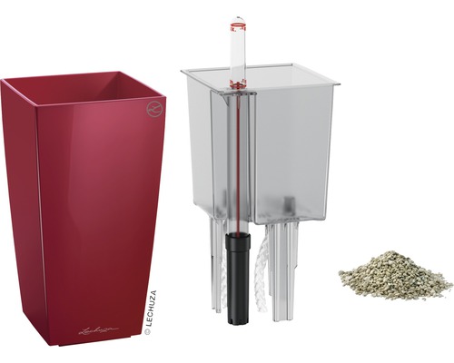 Blomkruka med bevattningssystem och växtgranulat