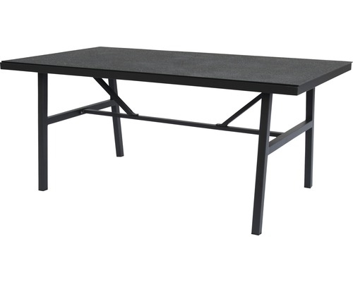 Svart hopfällbart campingbord