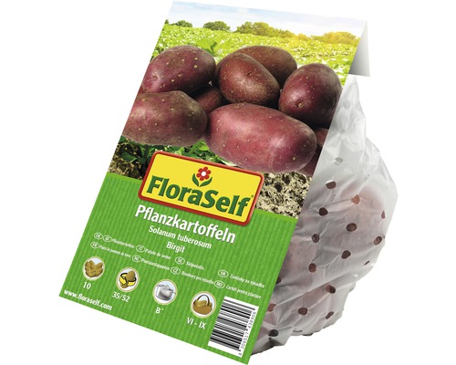 FloraSelf sättpotatis av sorten Birgit i perforerad förpackning
