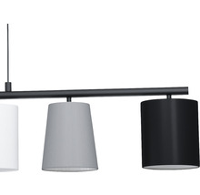 Taklampa med tre lampskärmar