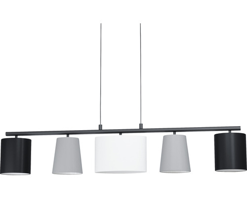 Pendellampa med fem lampskärmar