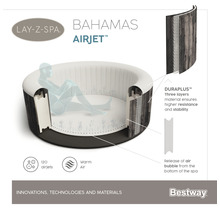 Lay-Z-Spa Bahamas Airjet bubbelpool med Duraplus-material och 120 airjets i tvärsnitt
