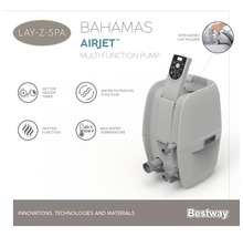 Lay-Z-Spa Bahamas Airjet multifunktionspump med värmefunktion, timer, vattenfiltreringsfunktion och integrerad mugghållare