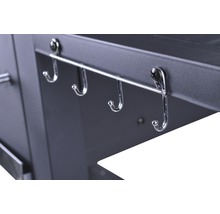 Kolgrill stål svart 117,5x66x107,5cm-thumb-8