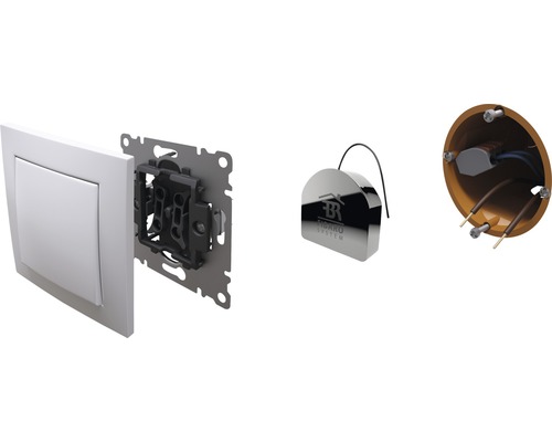 Infälld strömbrytare, dimmer och kopplingsdosa