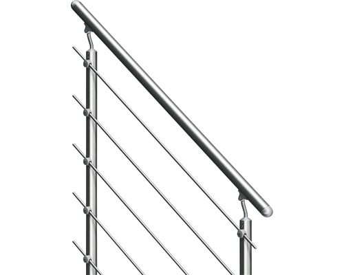 Räckesstolpe med vajrar av rostfritt stål