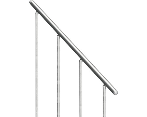 Trappräcke i metall med tre stolpar