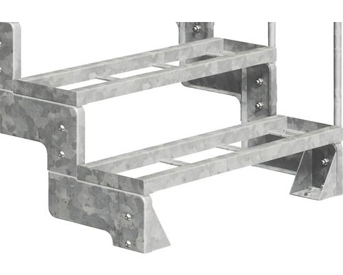 Metalltrappa med två steg