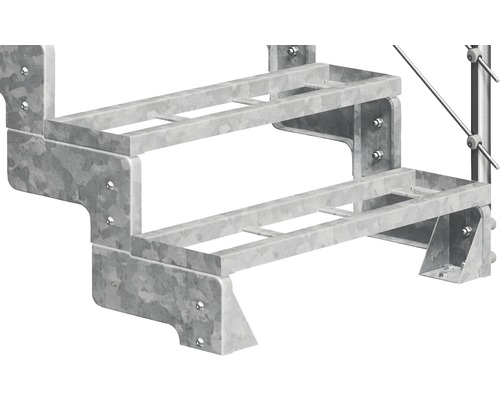 Metalltrappa med två steg