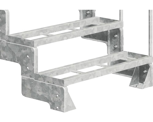 Trappbyggsats av metall med två steg