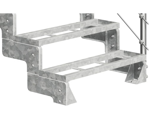 Metalltrappa med två steg