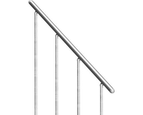 Trappräcke i metall med tre stolpar