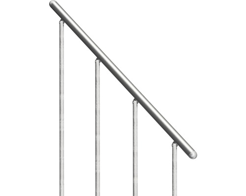 Rostfritt stålräcke med tre stolpar