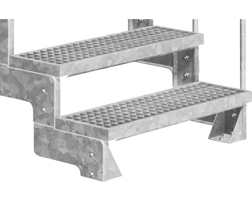 Metalltrappa med två steg