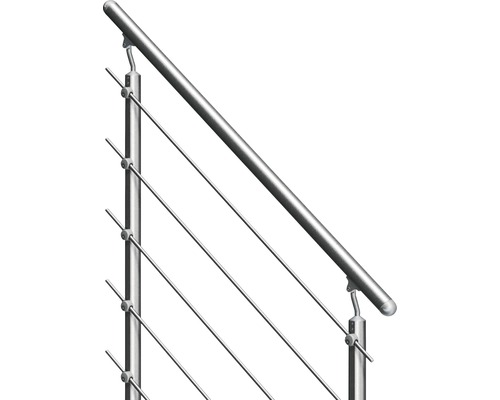 Räcke i rostfritt stål med vajerfyllning för utomhusbruk