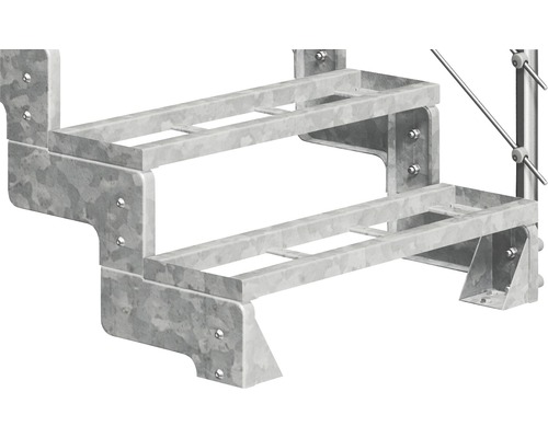 Metalltrappa med två steg