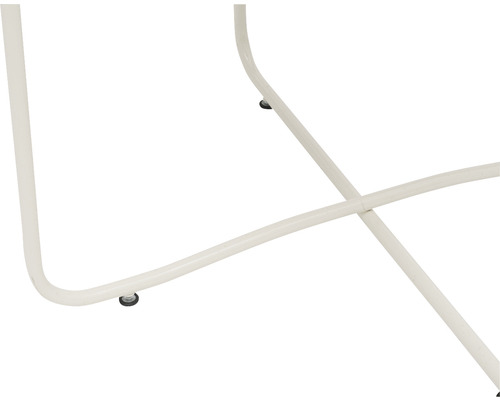 Detaljbild av metallramen på en möbel