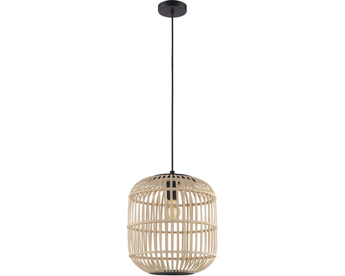 Taklampa med lampskärm i rotting