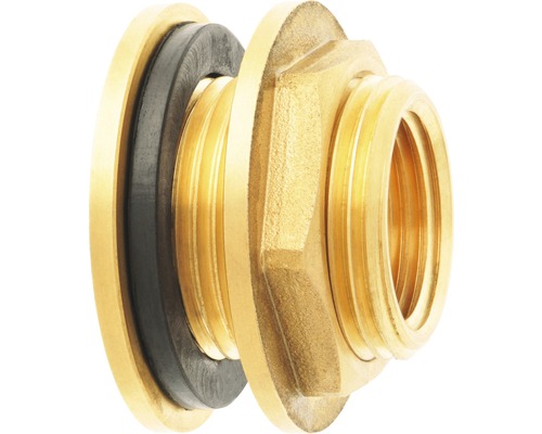 Mässingsskruvkoppling med tätning för sanitetsinstallationer