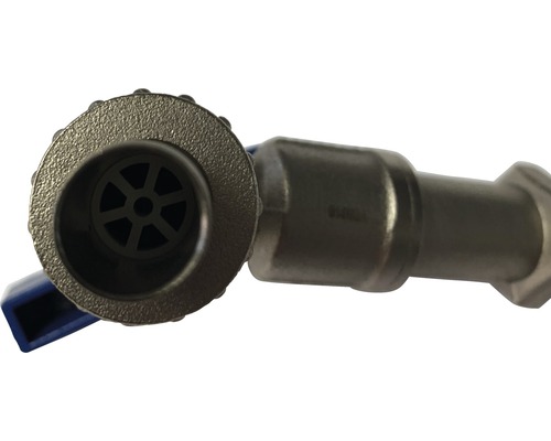 Vinkelregleringsventil av metall med handtag