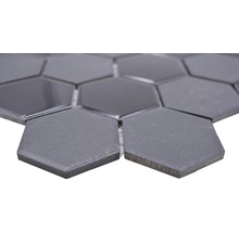 Mosaik keramik Hexagon HX 09059 svart blank 32,5x28,1 cm-thumb-1