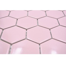 Mosaik keramik Hexagon HX520 rosa cerise blank 32,5x28,1 cm-thumb-2