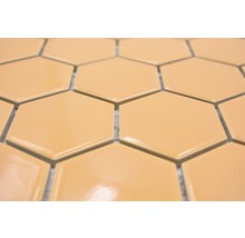 Mosaik keramik Hexagon HX 570 orange ocker blank 32,5x28,1 cm