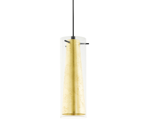 Taklampa med glascylinder och dekorativt element