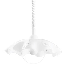 Vit hänglampa med lampskärm