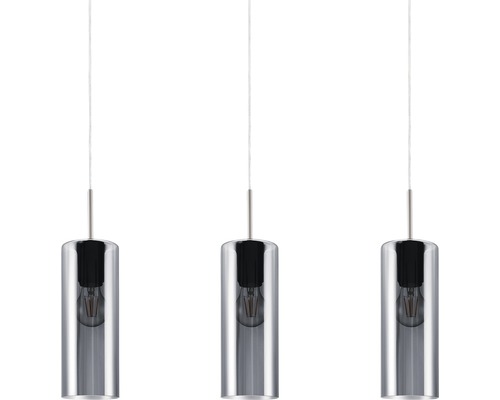 Taklampa med tre lampor och cylindriska lampskärmar