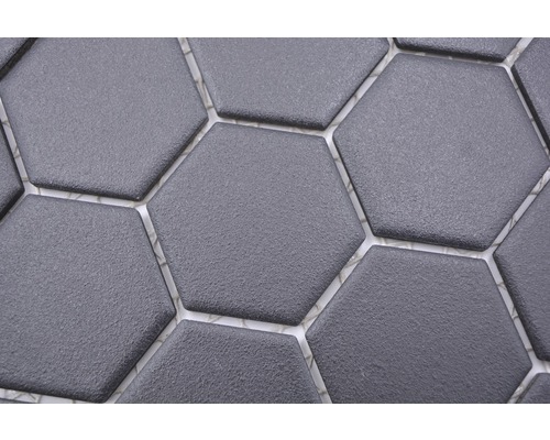 Närbild av hexagonala plattor