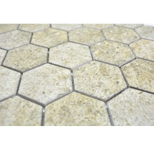 Mosaik keramik Hexagon HX CURIO GB beige matt 32,5x28,1 cm-thumb-1