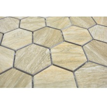 Mosaik keramik Hexagon curio HX CURIO HB beige brun matt 32,5x28,1 cm-thumb-1