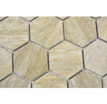 Mosaik keramik Hexagon curio HX CURIO HB beige brun matt 32,5x28,1 cm-thumb-3