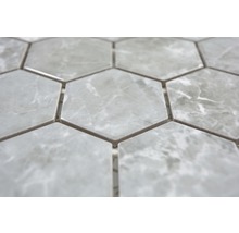 Mosaik keramik Hexagon curio HX CURIO MG grå blank 32,5x28,1 cm-thumb-1