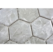Mosaik keramik Hexagon curio HX CURIO MG grå blank 32,5x28,1 cm-thumb-3