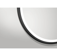 Spegel med LED-belysning DSK Black Circular 80 cm svart IP 24