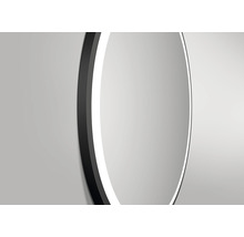 Spegel med LED-belysning DSK Black Circular 80 cm svart IP 24