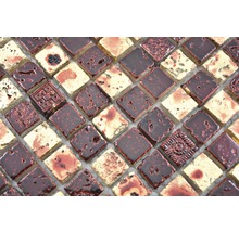 Mosaik natursten XAM 67 guld röd 30 x 30 cm