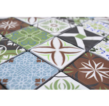 Mosaik glas XCM 8RMC49 vit brun blå 30 x 30 cm