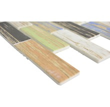 Mosaik glas XCM BR91 blå grön brun svart 29,7 x 25,8 cm