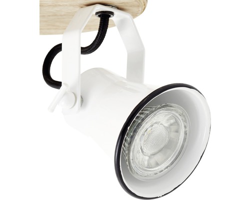 Vit taklampa med justerbar spotlight