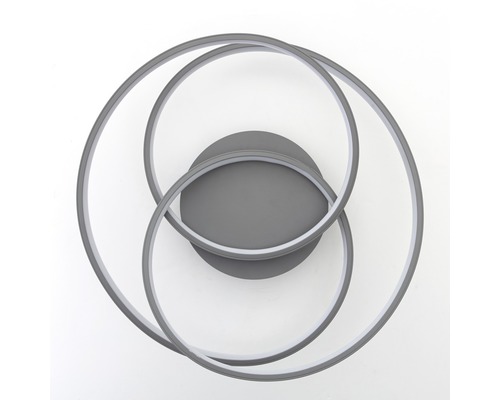 Modern LED taklampa med tre överlappande ringar.