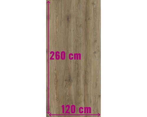 Träpanel med måtten 260 gånger 120 centimeter