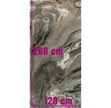 Dekorativ platta, 260 cm hög och 120 cm bred, med marmorlook