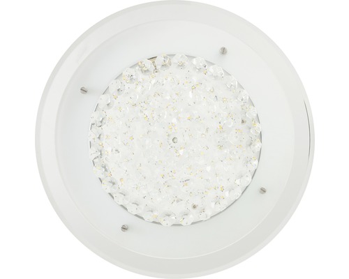 Rund taklampa med kristallelement