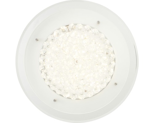 Rund taklampa med kristaller