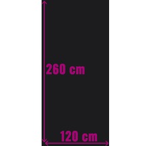 Mått: 260 cm höjd och 120 cm bredd